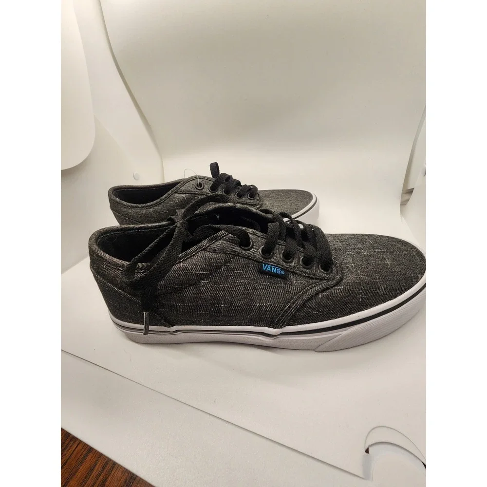 VANS Atwood Slip-On Black‎ Hawaiian Ocean Blue Men Size 6 - Brand New